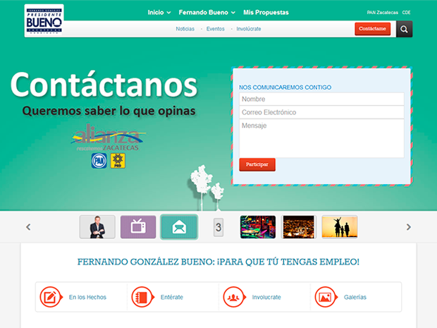 ZENDA Zacatecas PAN- Sitio Web, redes sociales y capacitación