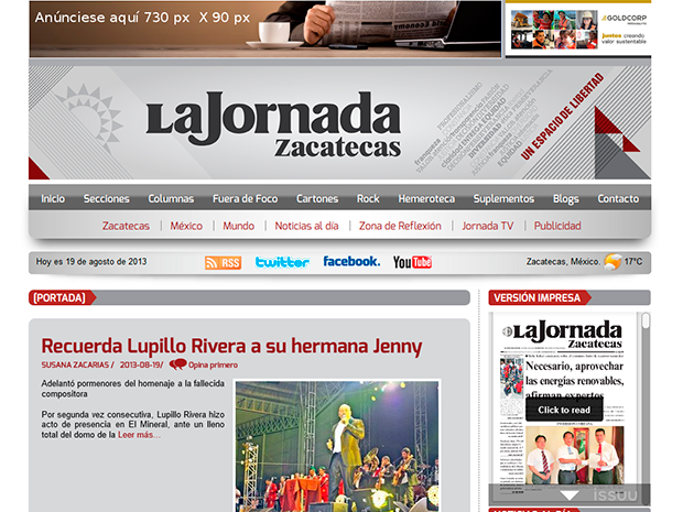 Sitio Web| La Jornada | Marketing Digital Zacatecas