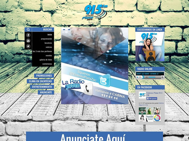 Sitio Web| Estereo Plata| Tecnologías de la Información Zacatecas