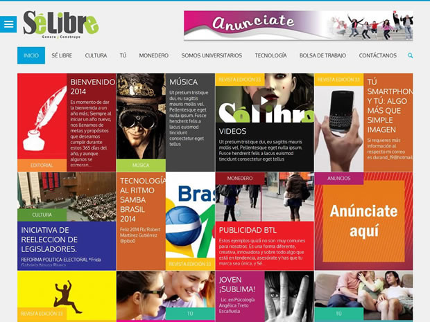 Proyecto Sitio Web| Revista Sé Libre| Marketing Digital Zacatecas