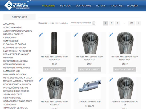 ZENDA Zacatecas Metals & Supplies- Sitio web y comercio electrónico
